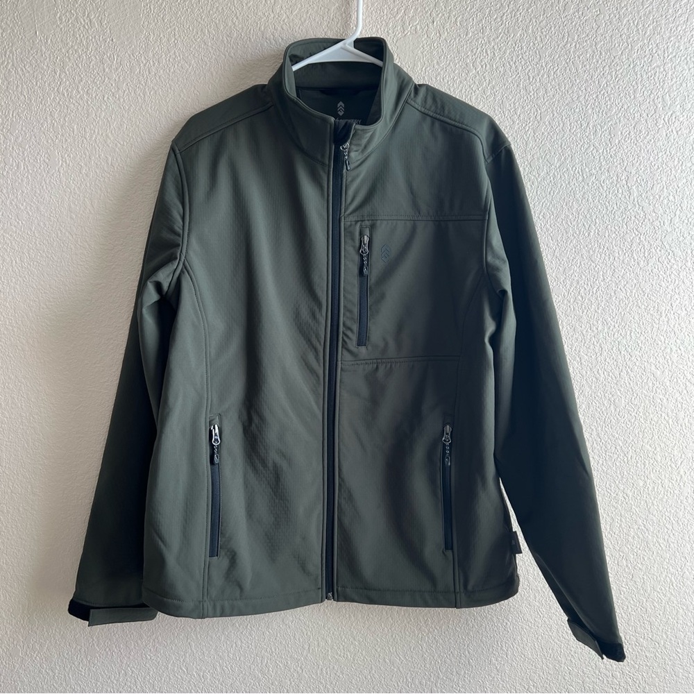 Free Country Men's Olive Green Water Resistant Jacket - Medium (38-40)